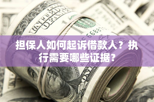 北京担保人如何起诉借款人？执行需要哪些证据？