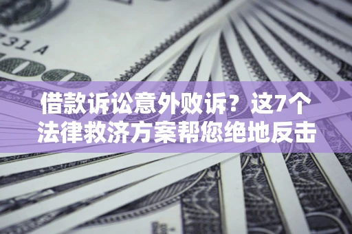 北京借款诉讼意外败诉？这7个法律救济方案帮您绝地反击！